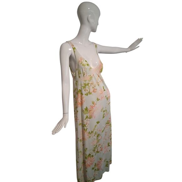 Y2K Vintage Womens size 36 Babydoll Whimsical Fairy Floral Maxi Slip Night Dress - Picture 9 of 11